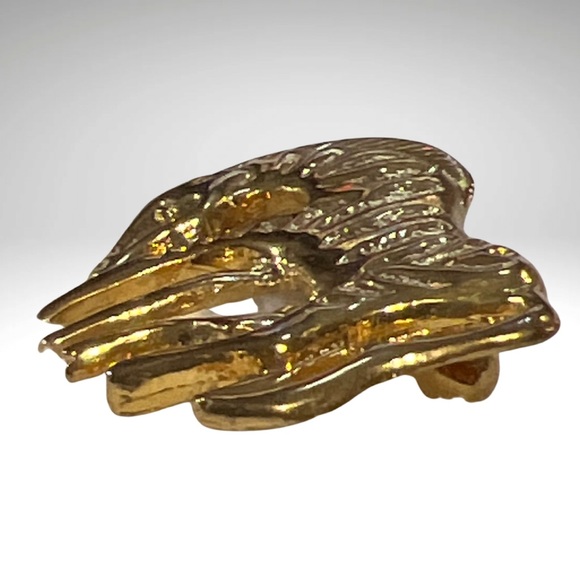 Zebra Brooch Pin Unmarked Gold Tone - Picture 7 of 12